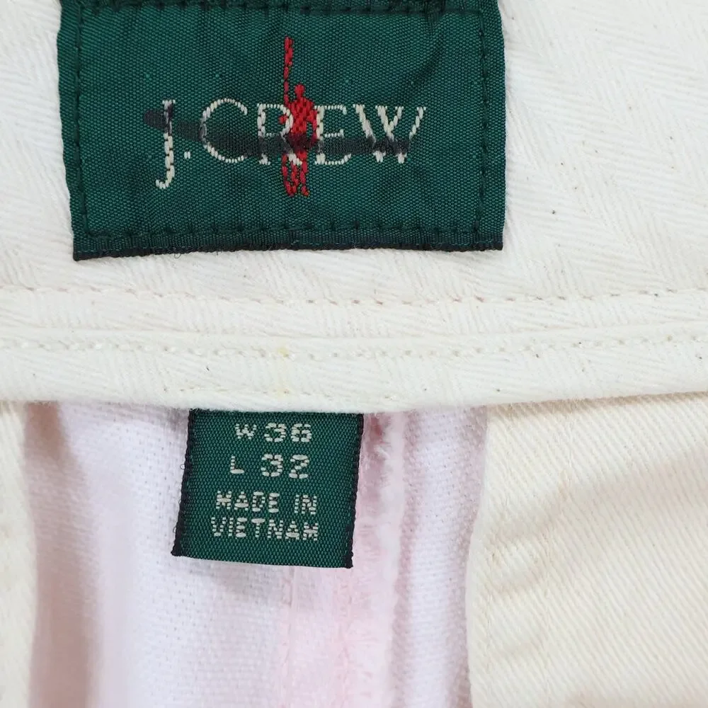 J.Crew Men's Classic Cotton Trouser In Canvas Pale Pink Size 36x32 NWT